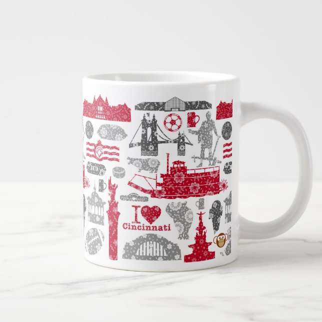 I Love Cincinnati 20oz Ceramic Mug (Right)