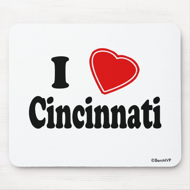 I Love Cincinnati Mouse Pad (Front)