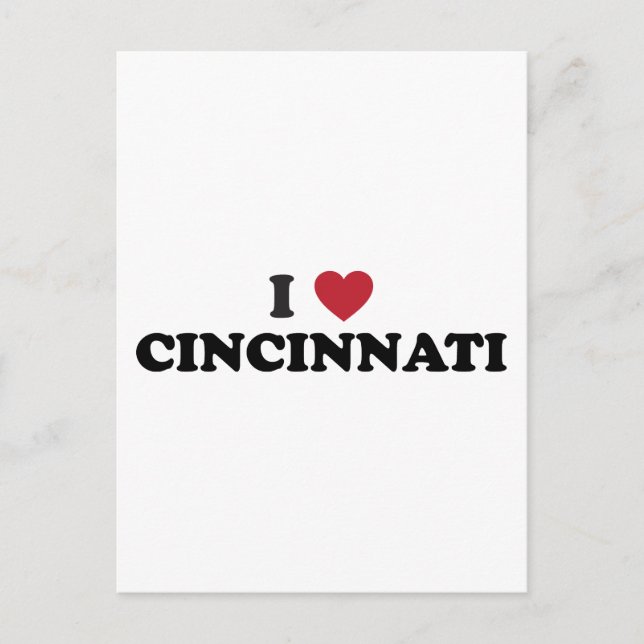 I love Cincinnati Ohio Postcard (Front)
