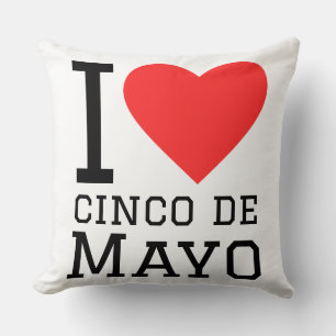 I love cinco de mayo throw pillow