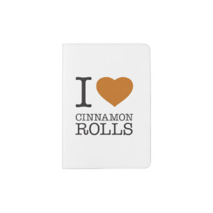 I LOVE CINNAMON ROLLS PASSPORT HOLDER