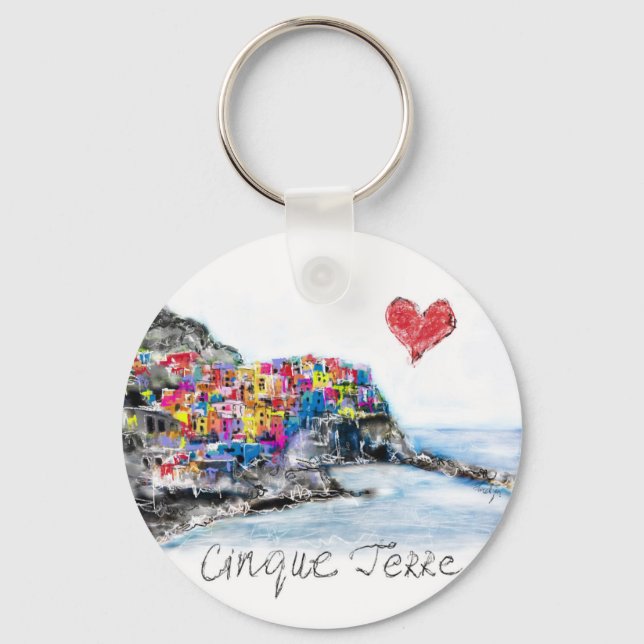 I love cinque terre keychain (Front)