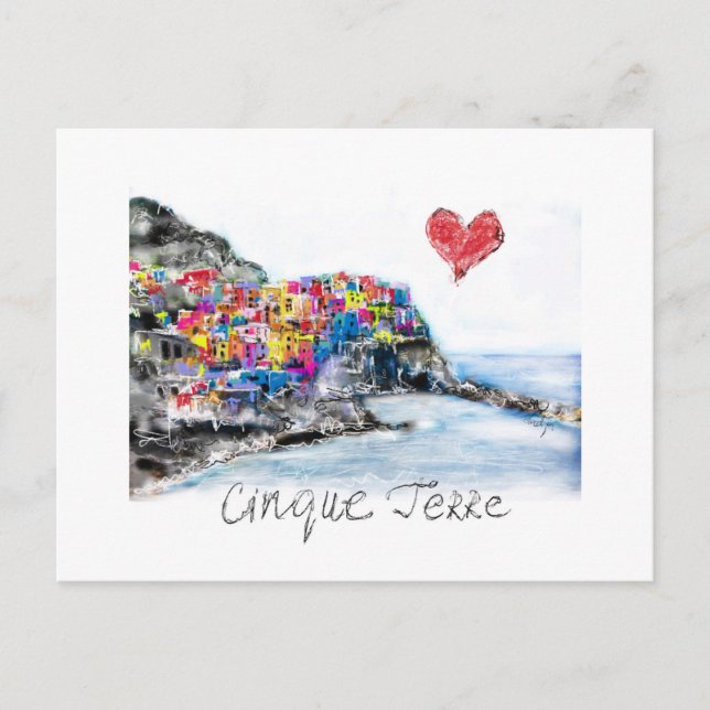 I love cinque terre postcard (Front)