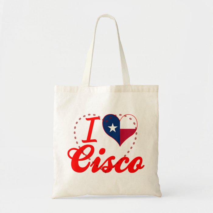 I Love Cisco, Texas Canvas Bags
