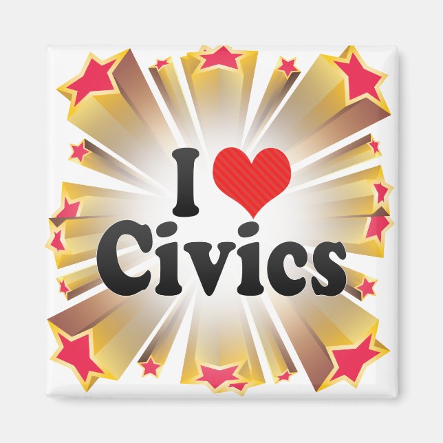 I Love Civics Magnet (Front)