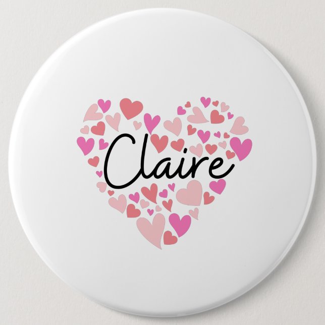 I love Claire Button (Front)