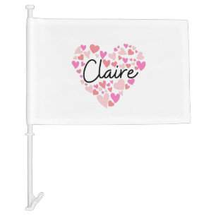 I love Claire Car Flag