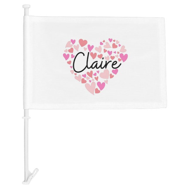 I love Claire Car Flag (Front)