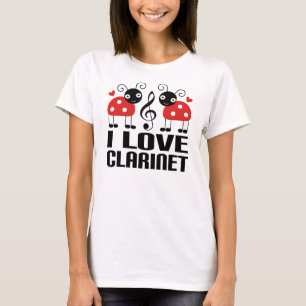 I Love Clarinet Ladybug T-Shirt