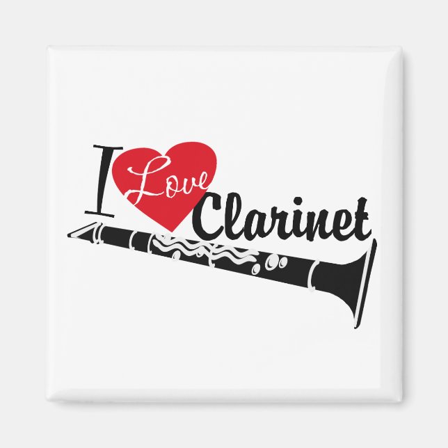 I Love Clarinet Magnet (Front)