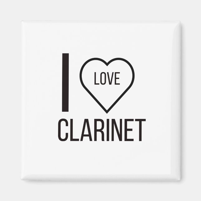 I LOVE CLARINET MAGNET (Front)