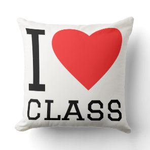 I love class throw pillow