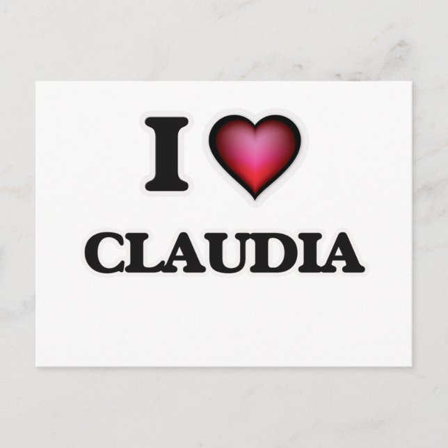 I Love Claudia Postcard (Front)
