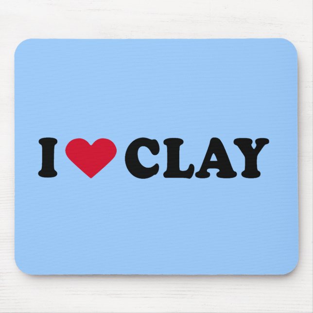 I LOVE CLAY MOUSE PAD (Front)
