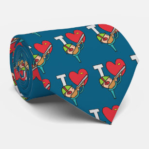 I Love Clay Pigeon Shooting Neck Tie