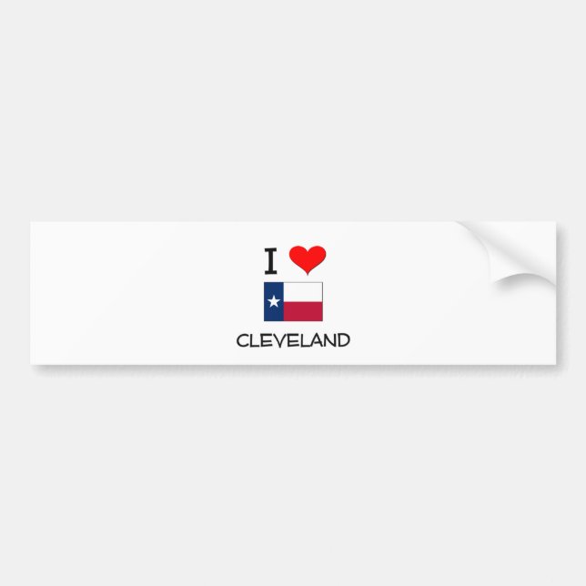 I Love Cleveland Texas Bumper Sticker (Front)