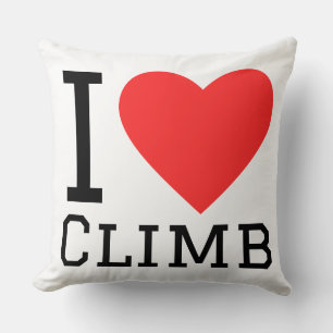 I love climb throw pillow