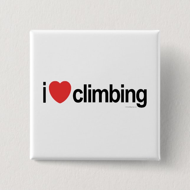 I Love Climbing Button (Front)