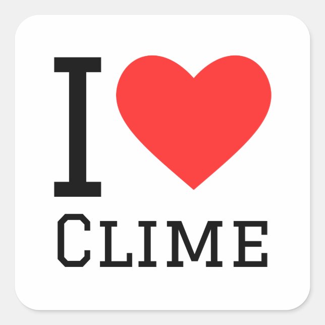 I love clime square sticker (Front)