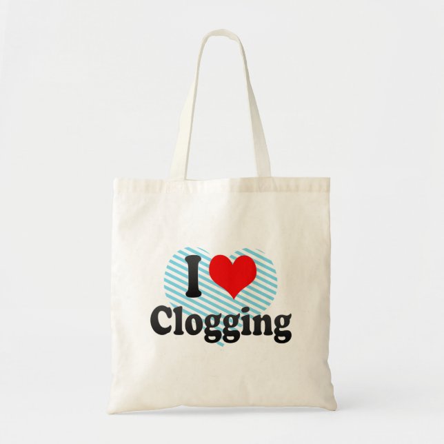 I love Clogging Tote Bag (Front)