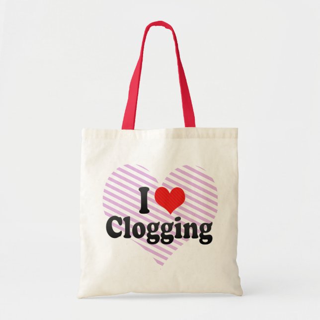 I Love Clogging Tote Bag (Front)