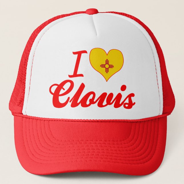 I Love Clovis, New Mexico Trucker Hat (Front)