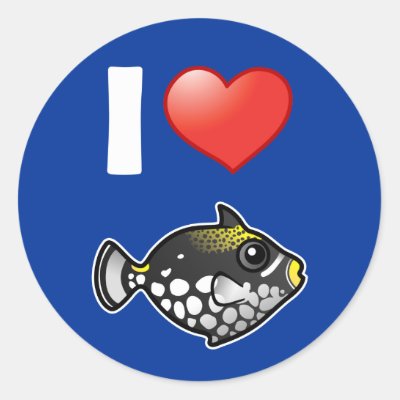 Scubadorable I Love Clown Triggerfish Cute Fish Lover Gifts
