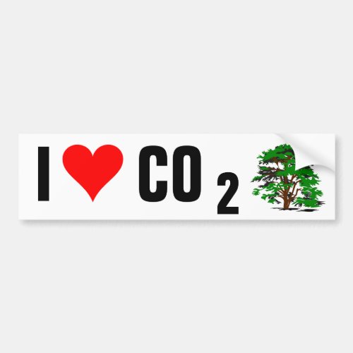 I Love CO2 Bumper Sticker