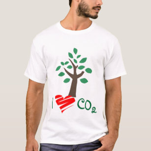 I Love CO2 carbon dioxide tree shirt global warm