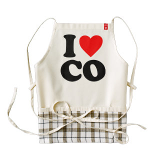 I LOVE CO ZAZZLE HEART APRON