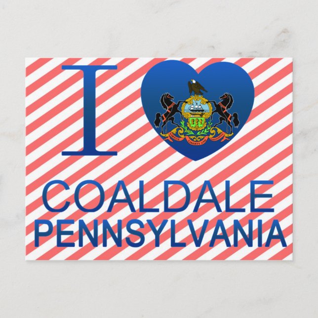 I Love Coaldale, PA Postcard (Front)