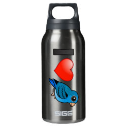 I Love Cobalt Lineolated Parakeets SIGG Thermo Bottle (0.5L)