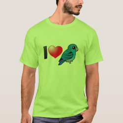 I Love Cobalt Lineolated Parakeets Men's Basic T-Shirt