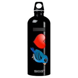 I Love Cobalt Lineolated Parakeets SIGG Traveller Water Bottle (0.6L)