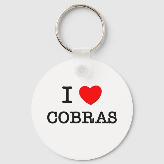 I Love COBRAS Keychain (Front)