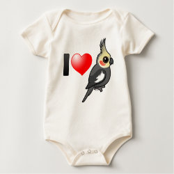 I Love Cockatiels Infant Organic Creeper