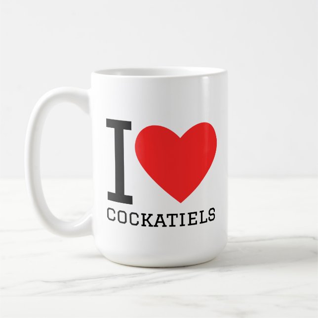 I love cockatiels coffee mug (Left)