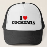 I Love Cocktails Trucker Hat at Zazzle