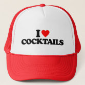 I LOVE COCKTAILS TRUCKER HAT | Zazzle display picture 1