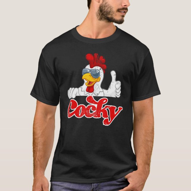 I Love Cocky  Retro Hilarious Adult Humor T-Shirt (Front)
