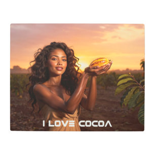 I LOVE COCOA METAL PRINT