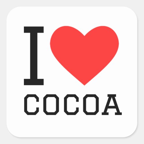 I love cocoa  square sticker