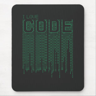 I Love Code Mouse Pad