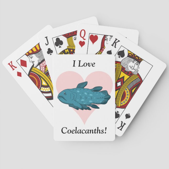 I Love Coelacanths! Poker Cards (Back)