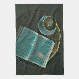 I love coffee and books kitchen towel