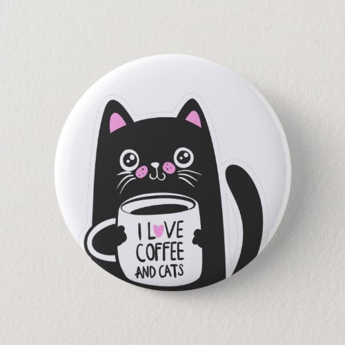 I love coffee and cats _ Choose background color Button