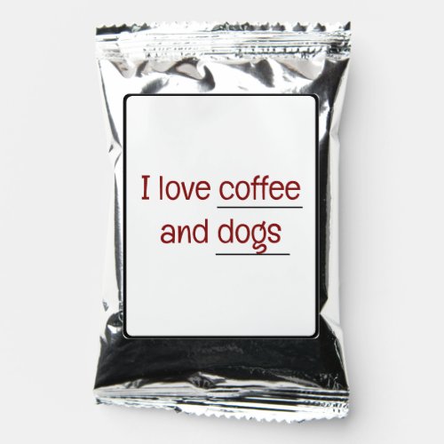 I love coffee and dogs design  coffee drink mix
