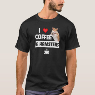 I Love Coffee and Hamsters Cage Wheel Caffeine Bib T-Shirt
