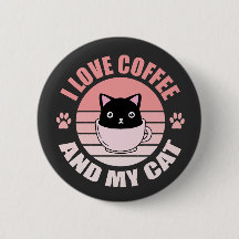 i love coffee and my cat- funny cat lover