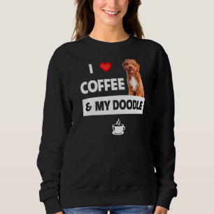 I Love Coffee And My Golden Doodle Dog Mom Dad Pet Sweatshirt